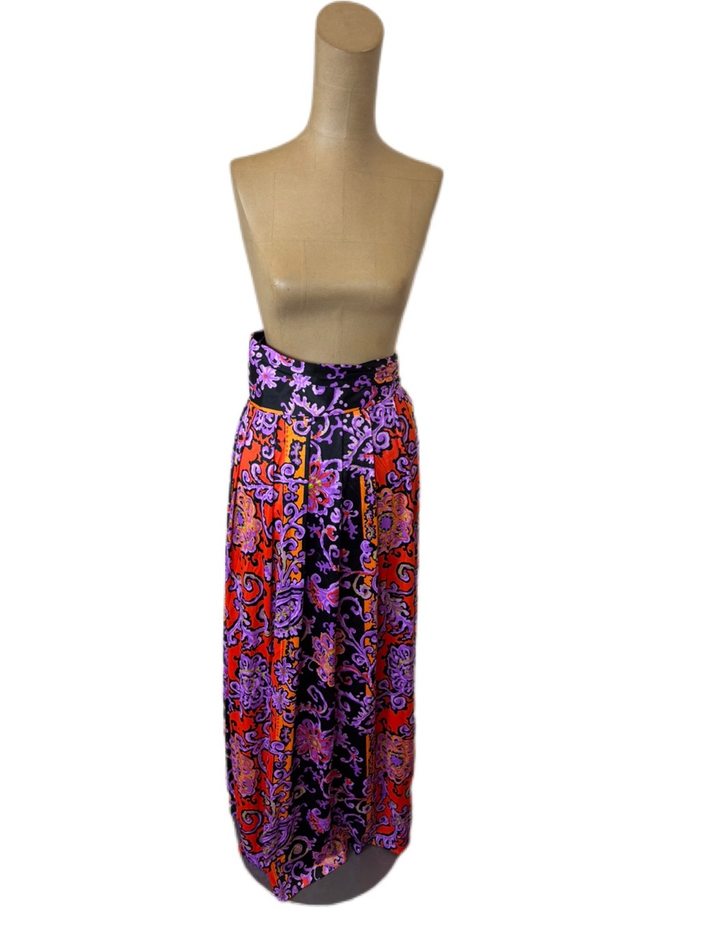 Vintage Kamehameha Colorful Maxi Skirt Size 10 Made in Hawaii